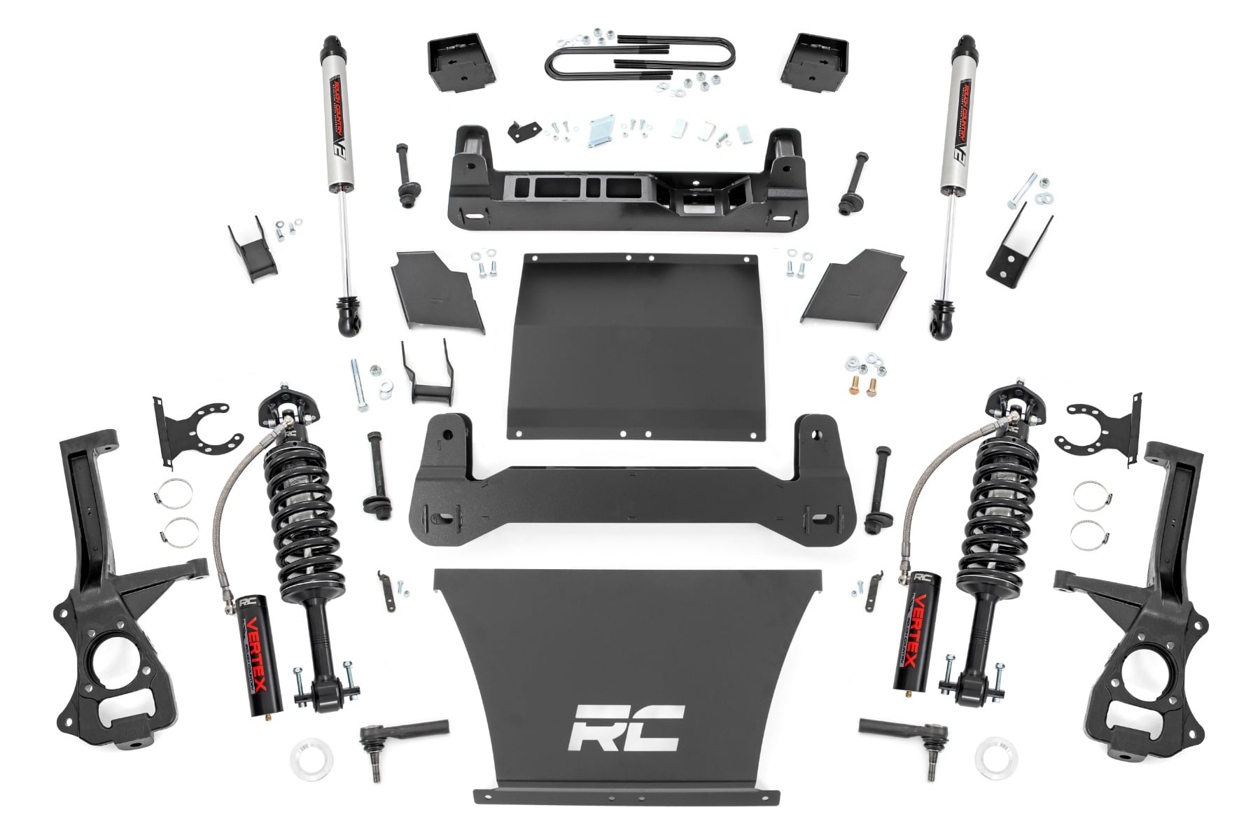 Rough Country 6 Inch Lift Kit Mono Leaf Rear Vertex/V2 Chevy Silverado 1500 (25-26)