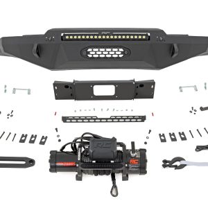 Rough Country Hybrid Front Bumper 12000S Blk LED Toyota Tundra 2WD/4WD (2022-2026)