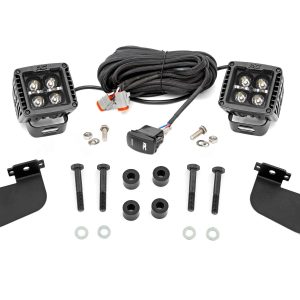 Rough Country LED Light Kit Front Mount 2″ Black Pair Amber DRL Segway 570 F