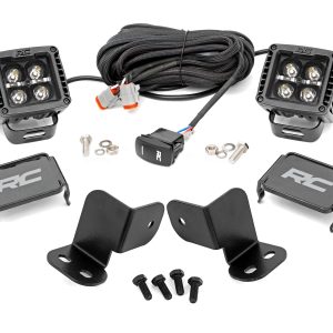 Rough Country LED Light Kit Rear Mount 2″ Black Pair Amber DRL Segway 570 F