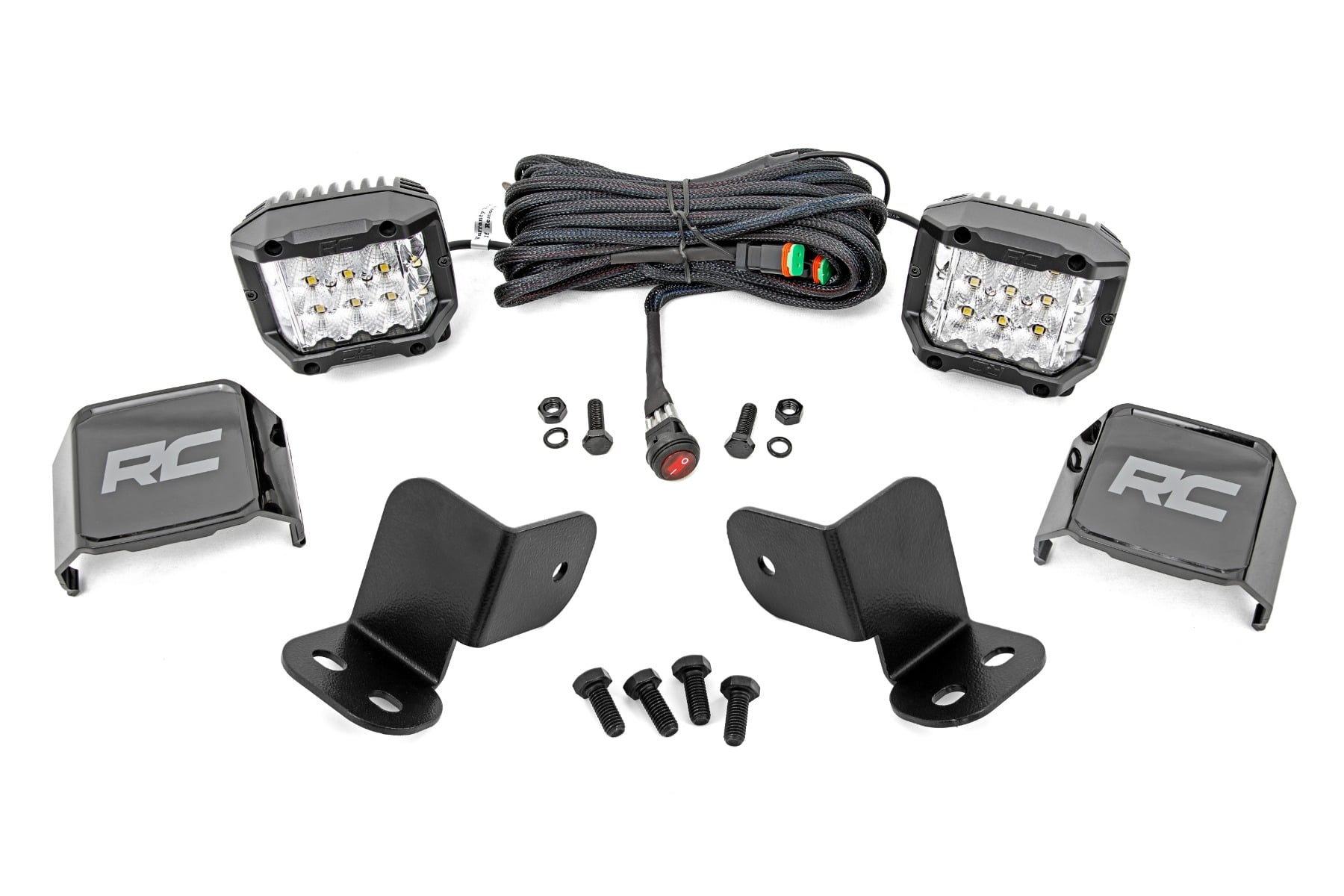 Rough Country LED Light Kit Rear Mount 3″ Chrome Pair Wide Angle Segway 570 F