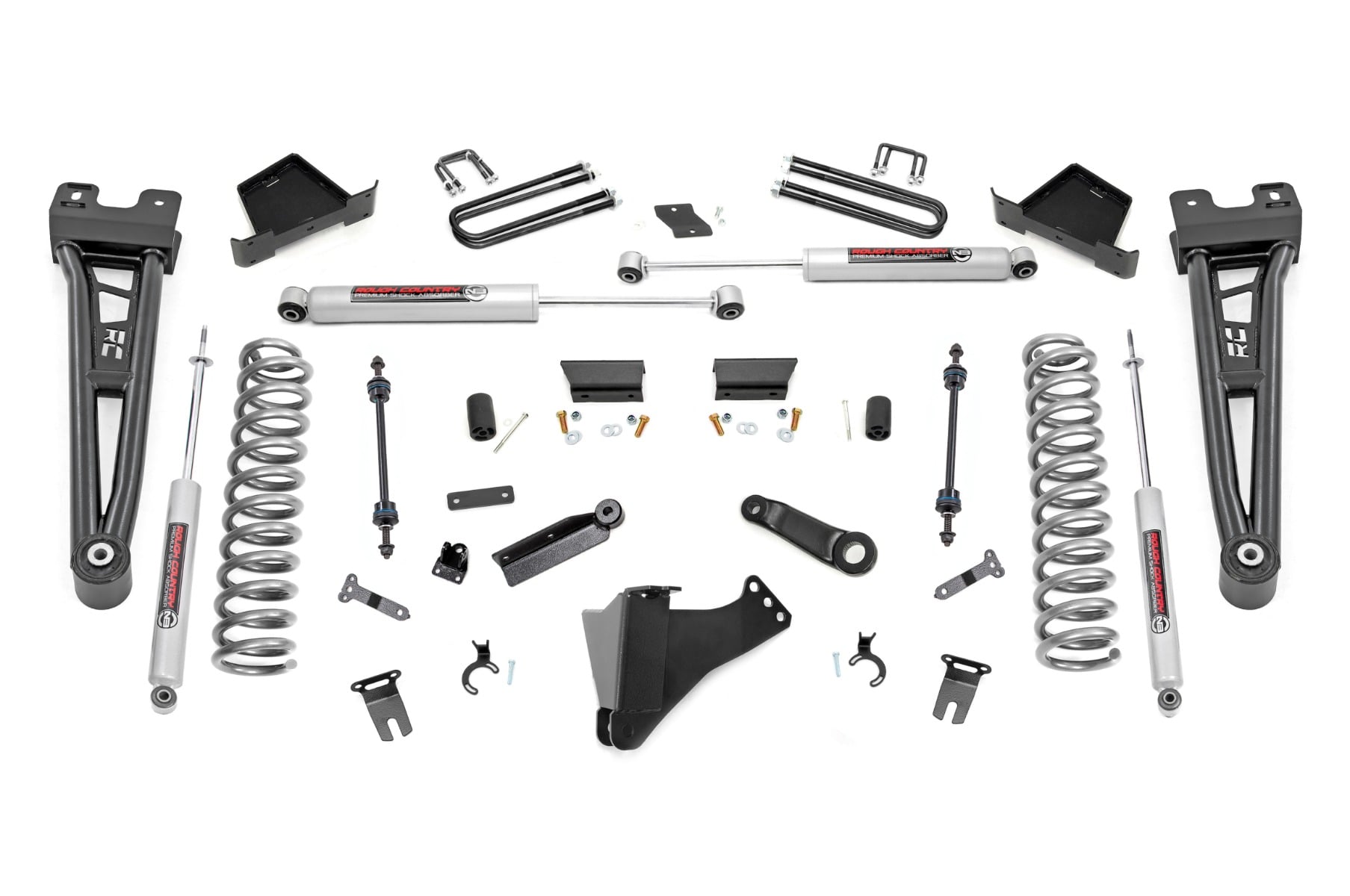 Rough Country 4.5 Inch Lift Kit Radius Arm Diesel Ford F-250/F-350 Super Duty (23-26)