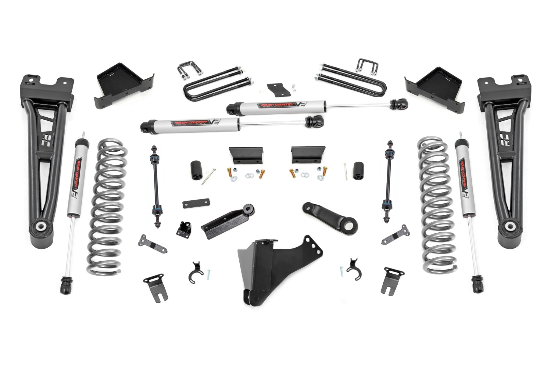 Rough Country 4.5 Inch Lift Kit Radius Arm V2 Diesel Ford F-250/F-350 Super Duty (23-26)