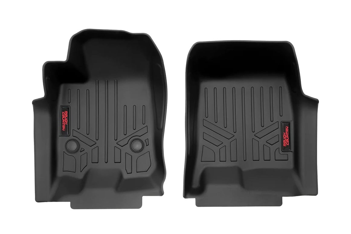 Rough Country Floor Mats FR Crew Chevy/GMC Canyon/Colorado 2WD/4WD (2023-2026)
