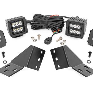 Rough Country LED Light Kit Rear Mount 2″ Black Pair CFMOTO UFORCE U10 Pro