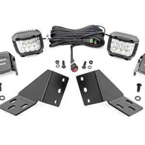 Rough Country LED Light Kit Rear Mount 3″ Chrome Pair Wide Angle CFMOTO UFORCE U10 Pro