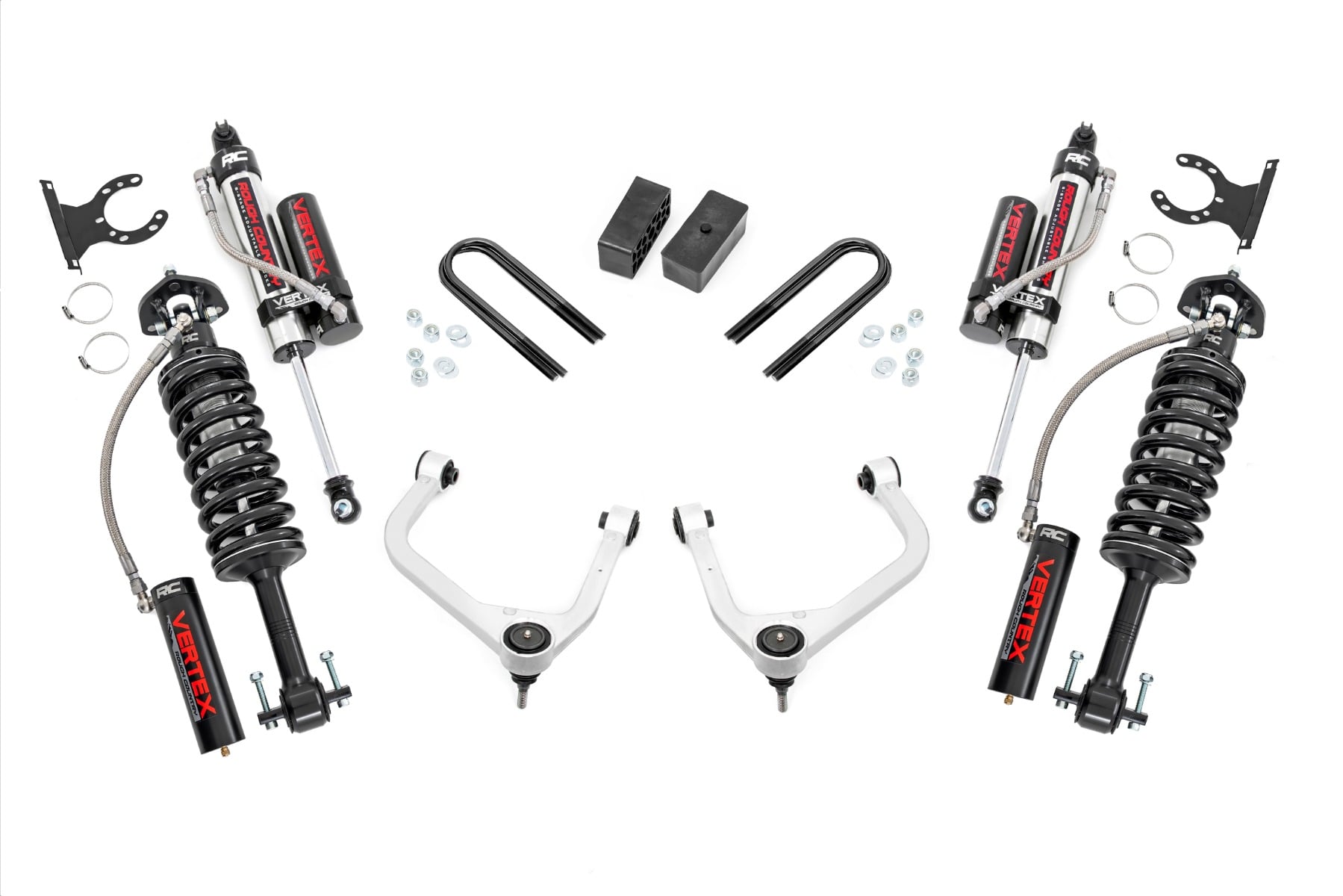 Rough Country 3.5 Inch Lift Kit Mono Leaf Rear Vertex GMC Sierra 1500 2WD/4WD (19-24)