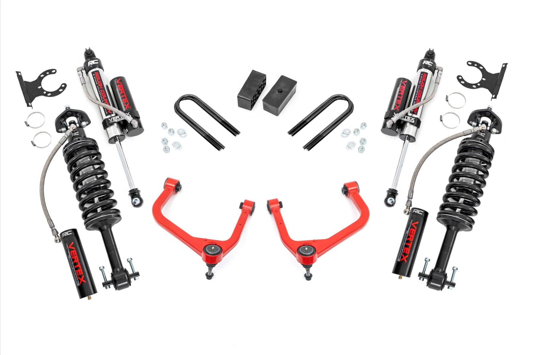 Rough Country 3.5 Inch Lift Kit Mono Leaf Rear Vertex GMC Sierra 1500 2WD/4WD (19-24)