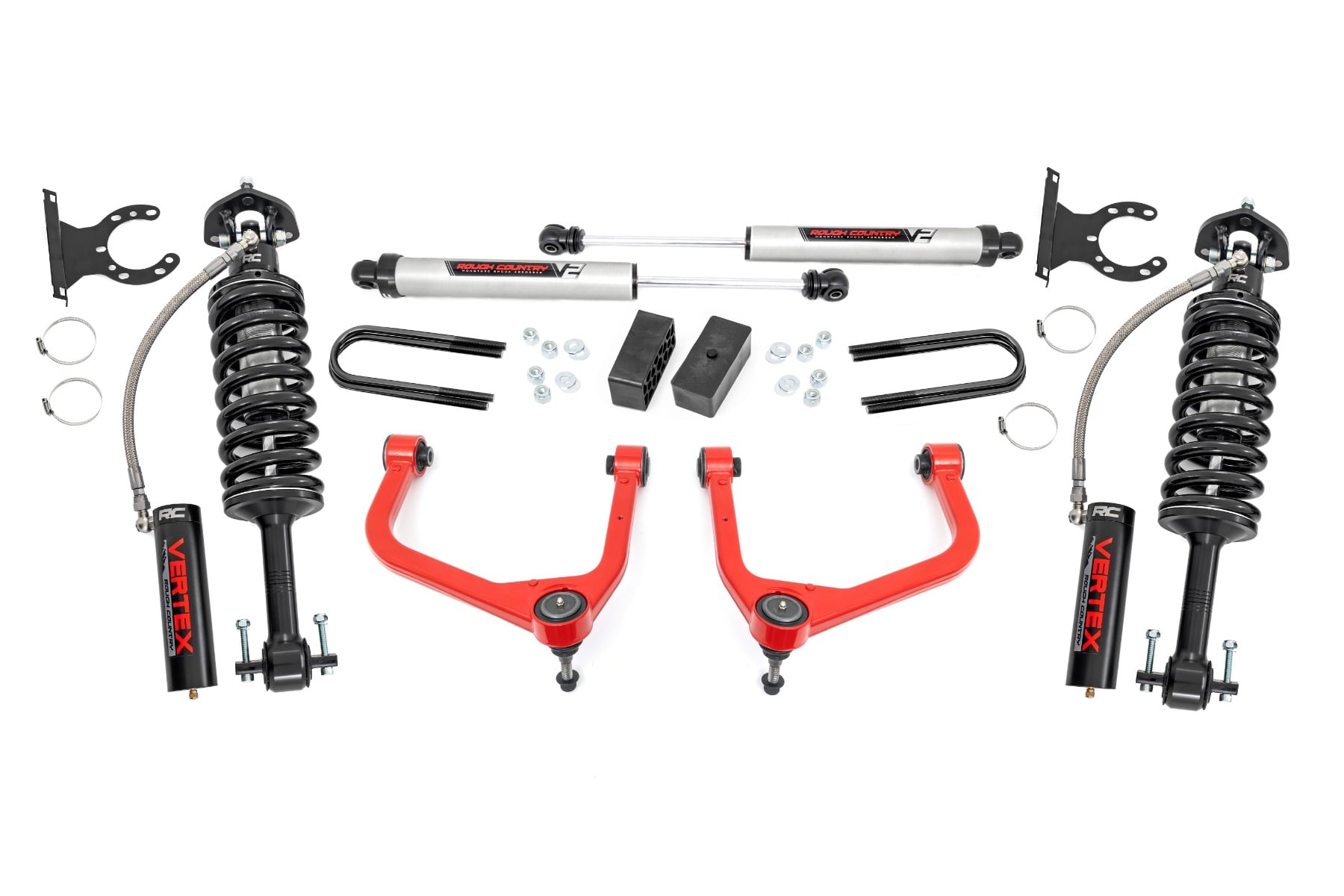 Rough Country 3.5 Inch Lift Kit Mono Leaf Rear Vertex/V2 GMC Sierra 1500 (25-26)
