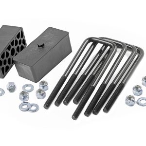 Rough Country 2 Inch Block & U-Bolt Kit Chevy/GMC 1500 2WD/4WD (99-24)