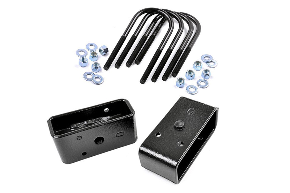 Rough Country 2 Inch Block & U-Bolt Kit Ford F-250 Super Duty 2WD/4WD (2011-2016)