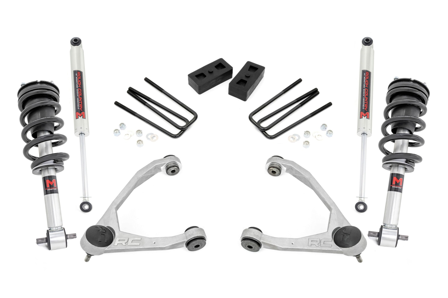 Rough Country 3.5 Inch Lift Kit Cast Steel M1 Strut Chevy/GMC 1500 (14-16)