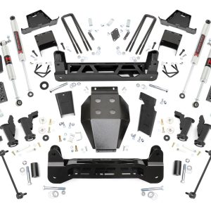 Rough Country 7 Inch Lift Kit Torsion Drop M1 w/ Overloads Chevy/GMC 2500HD/3500HD (20-26)