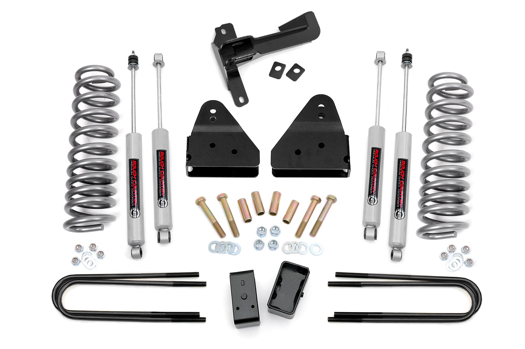 Rough Country 3 Inch Lift Kit FR Springs Ford F-250/F-350 Super Duty 4WD (2005-2007)