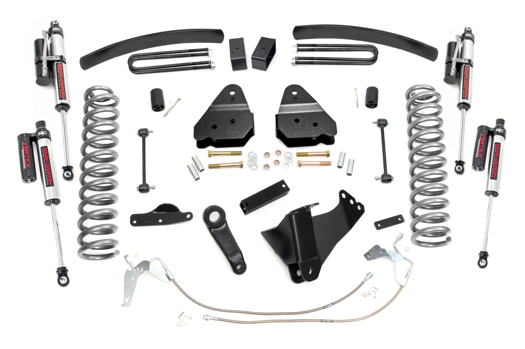 Rough Country 6 Inch Lift Kit Gas Vertex Ford F-250/F-350 Super Duty 4WD (2008-2010)
