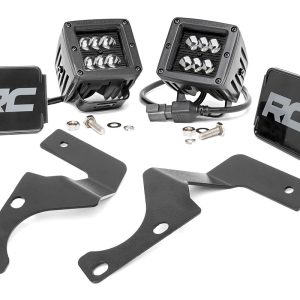 Rough Country LED Light Kit Ditch Mount 2″ Black Spot Pair Toyota 4Runner (10-24)