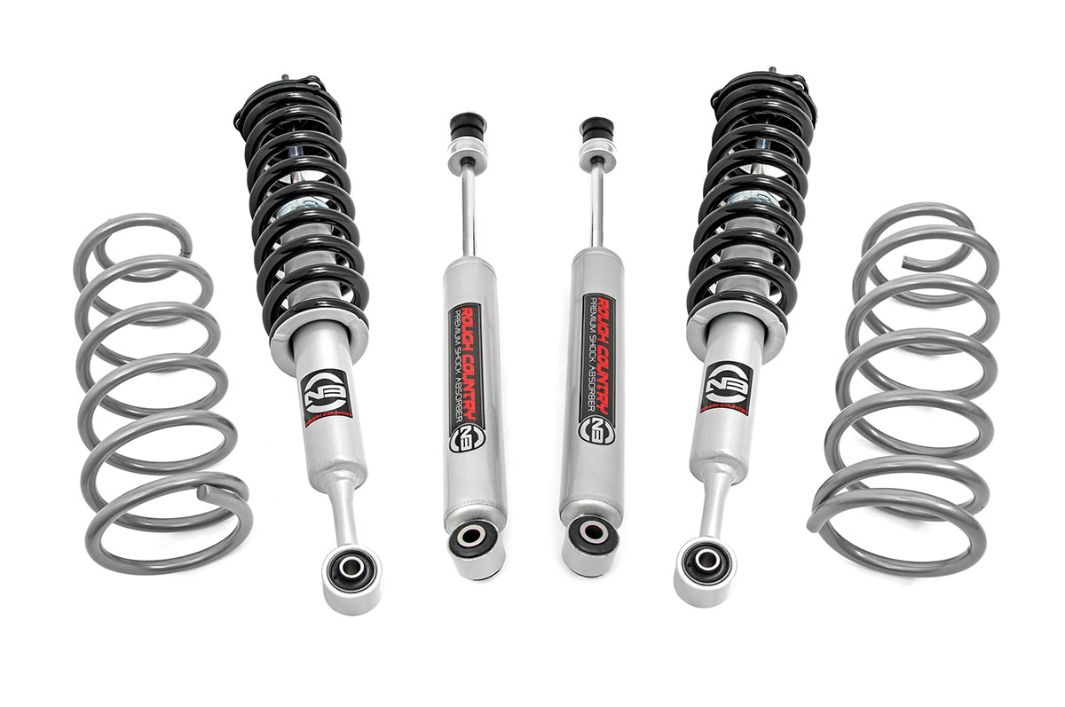 Rough Country 2 Inch Lift Kit RR Coils N3 Struts Toyota 4Runner 4WD (2010-2024)
