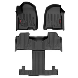 Rough Country Floor Mats FR & RR FR/RR Bucket Chevy/GMC Tahoe/Yukon 2WD/4WD (21-26)