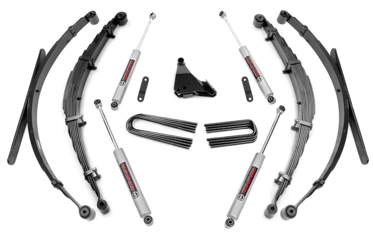 Rough Country 4 Inch Lift Kit Rear Springs Ford F-250/F-350 Super Duty 4WD (1999-2004)