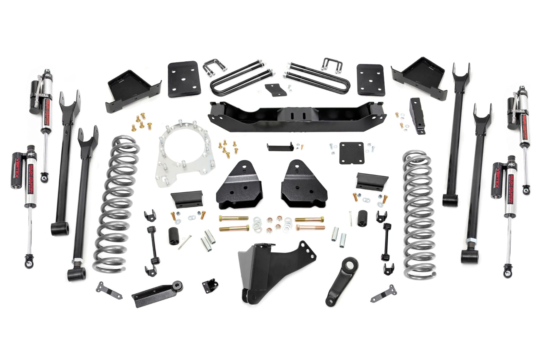 Rough Country 6 Inch Lift Kit Diesel 4 Link OVLD Vertex Ford F-250/F-350 Super Duty (17-22)
