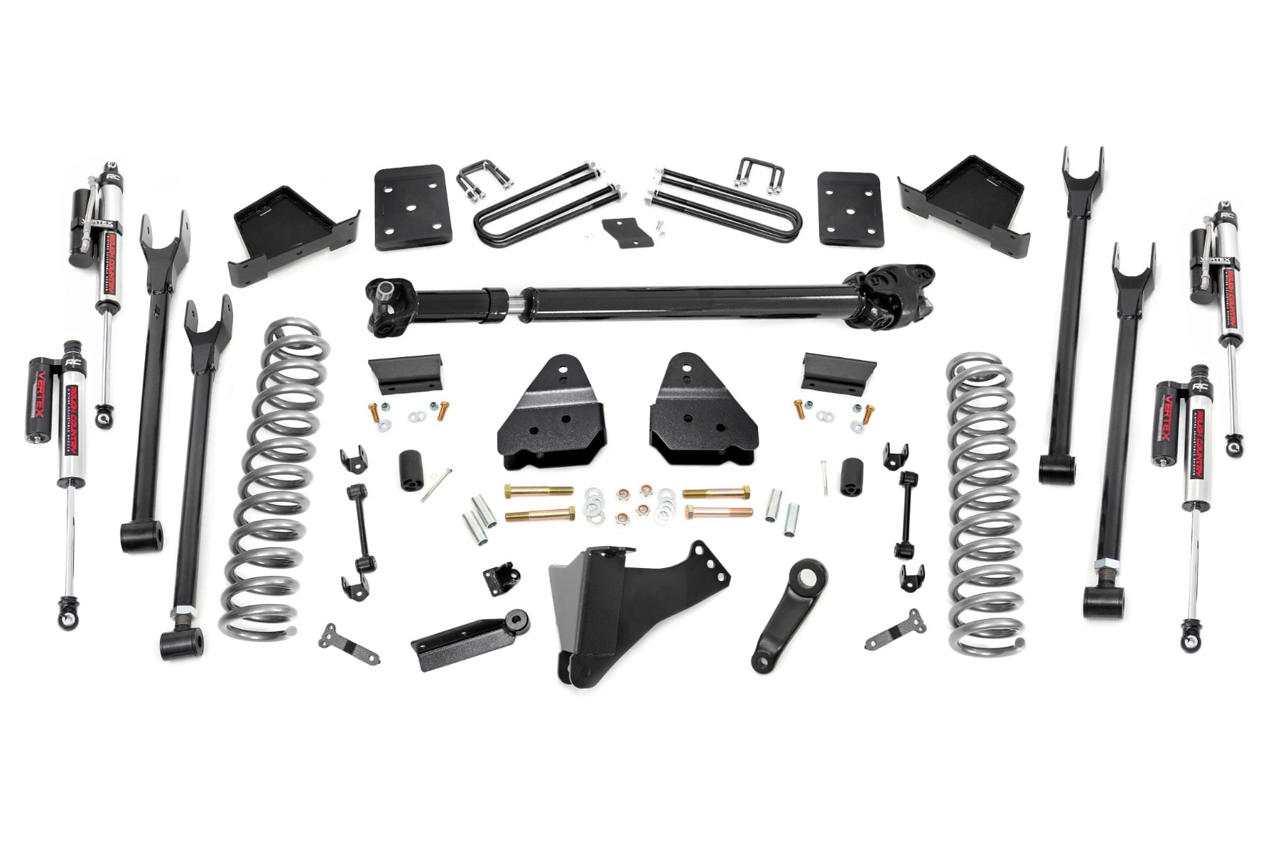 Rough Country 6 Inch Lift Kit Diesel 4 Link D/S Vertex Ford F-250/F-350 Super Duty (17-22)