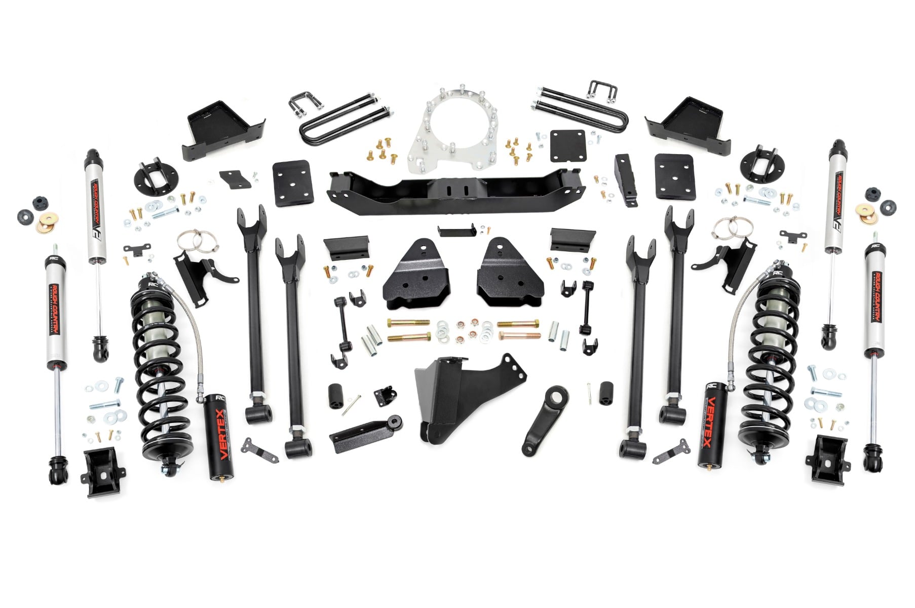 Rough Country 6 Inch Lift Kit Diesel 4-Link C/O V2 Ford F-250/F-350 Super Duty (17-22)