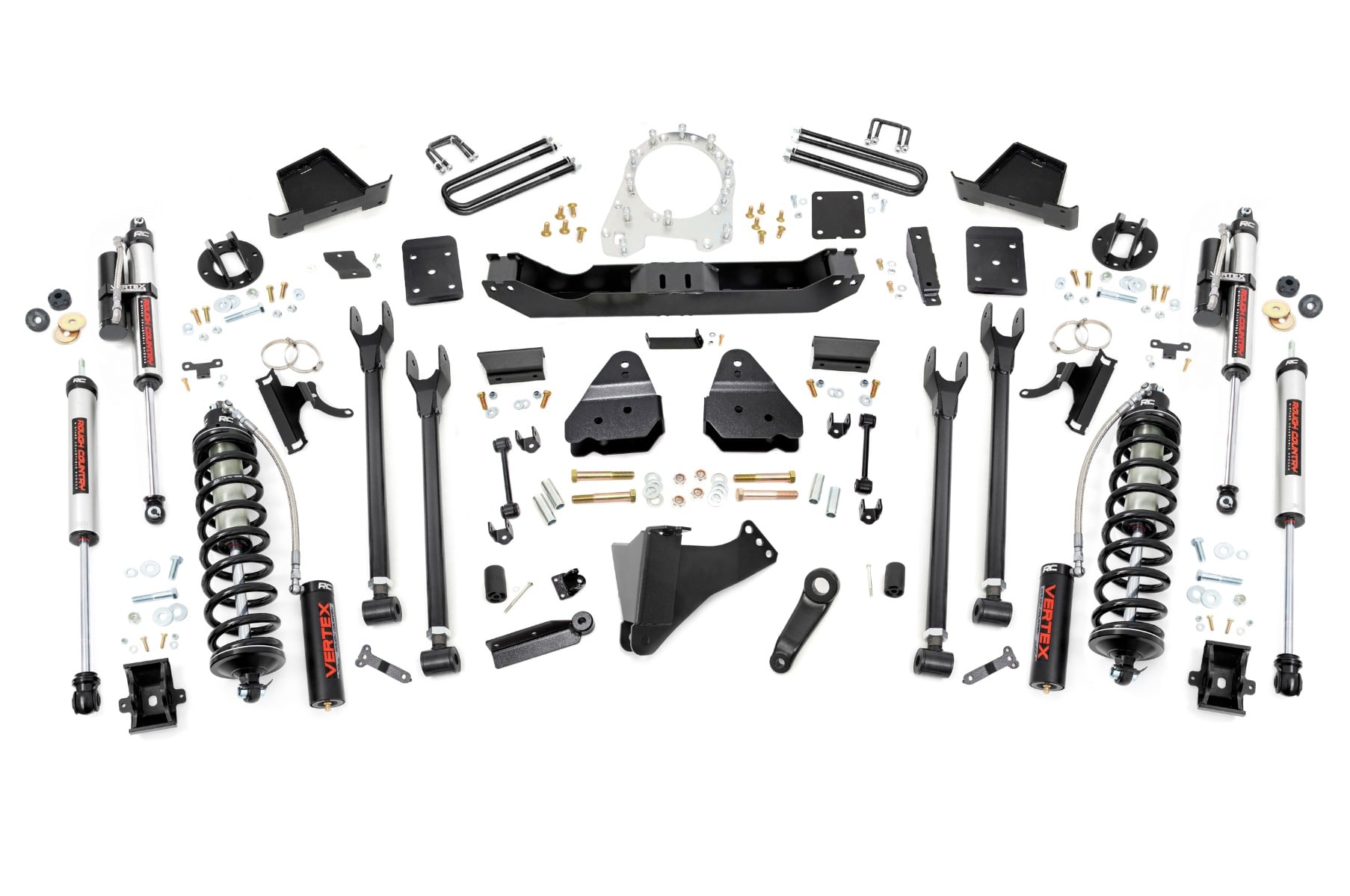 Rough Country 6 Inch Lift Kit Diesel 4-Link C/O Vertex Ford F-250/F-350 Super Duty (17-22)