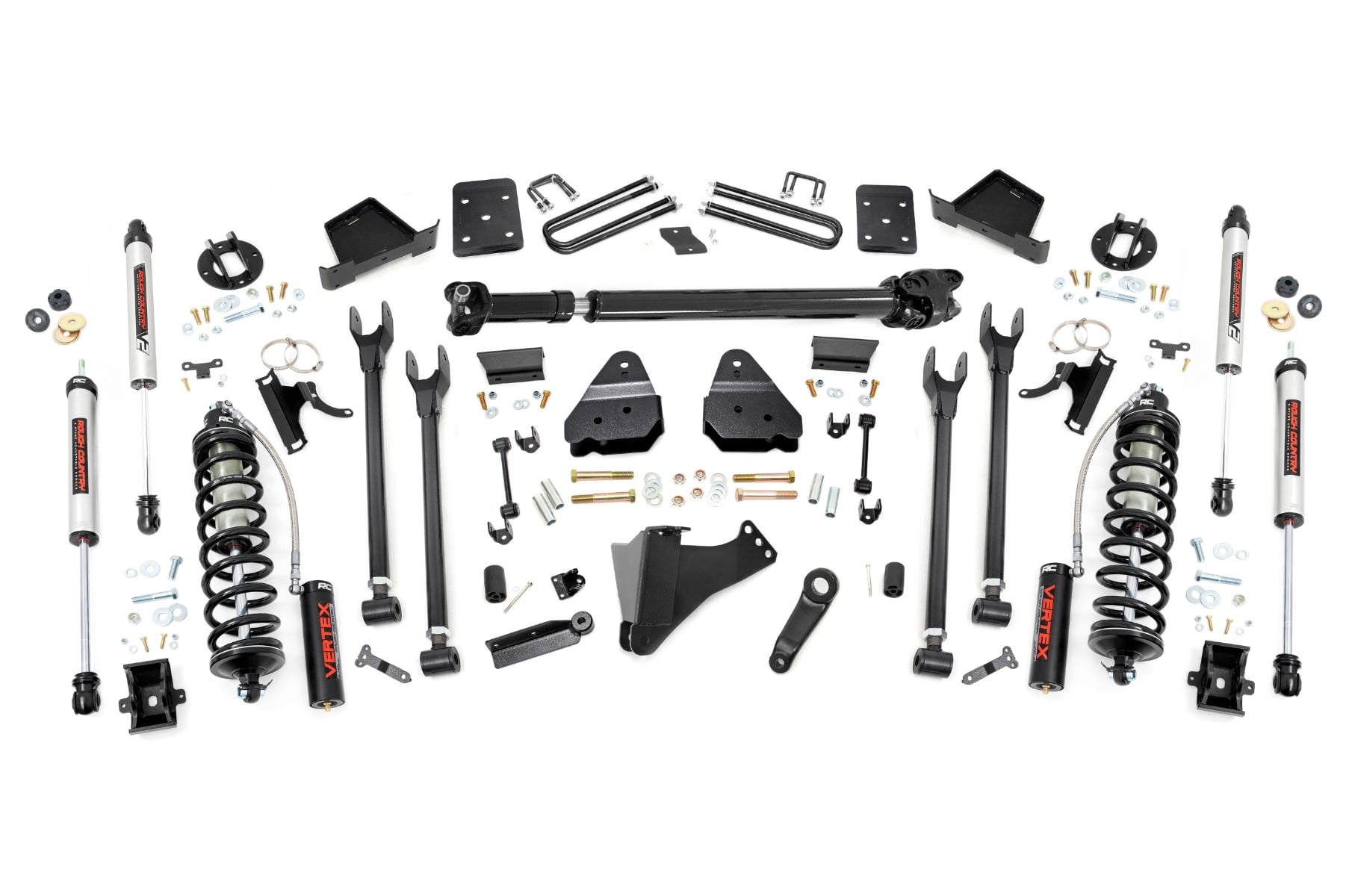 Rough Country 6 Inch Lift Kit Diesel 4 Link D/S C/O V2 Ford F-250/F-350 Super Duty (17-22)