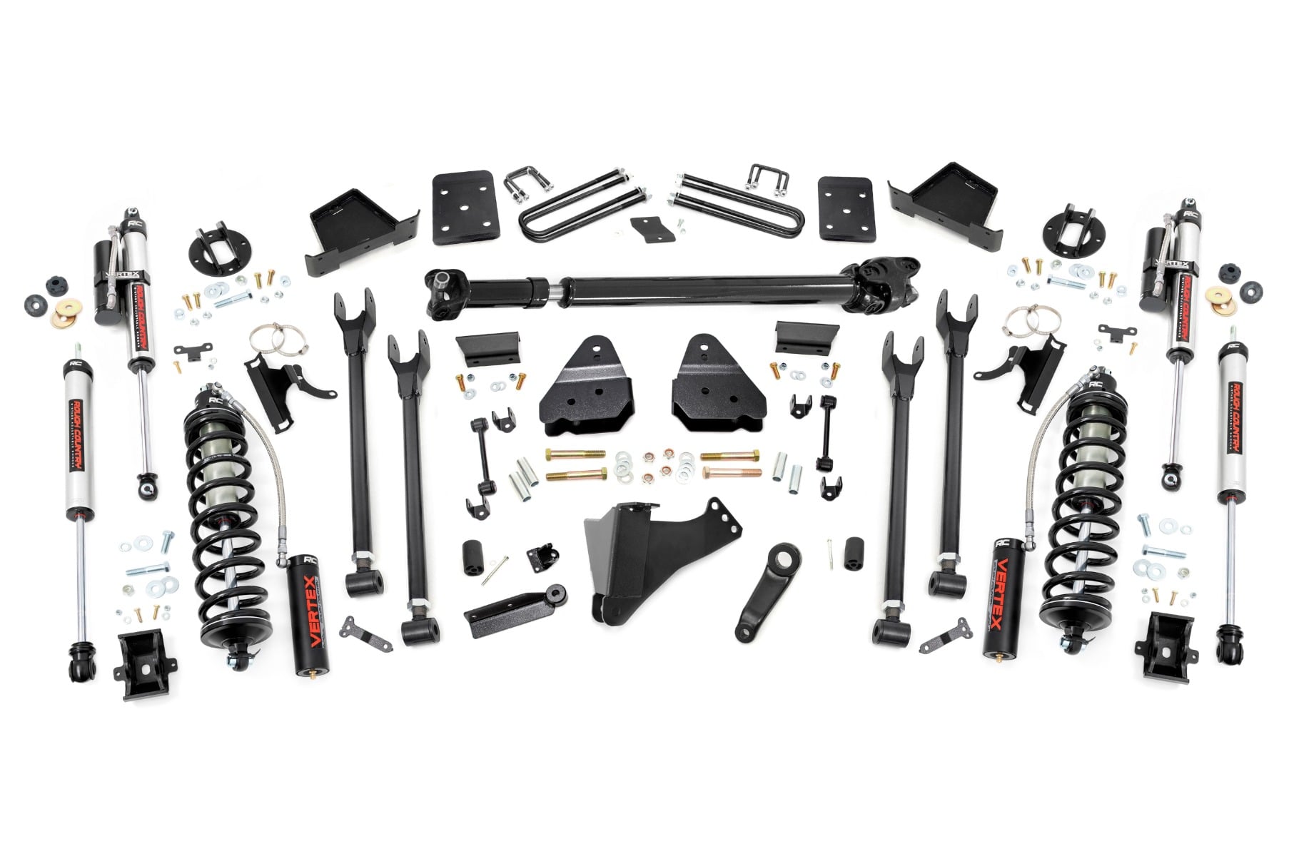 Rough Country 6 Inch Lift Kit Diesel 4 Link D/S C/O Vertex Ford F-250/F-350 Super Duty (17-22)