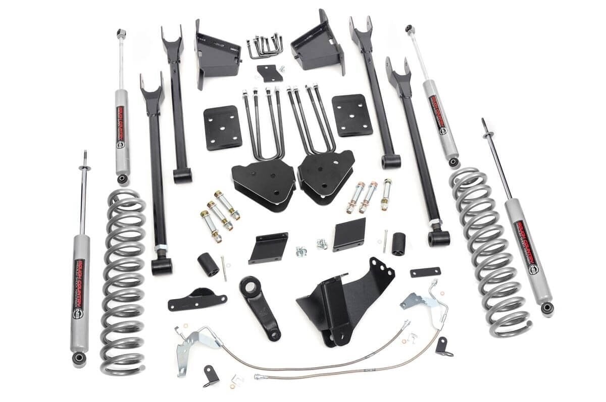 Rough Country 6 Inch Lift Kit 4-Link No OVLD Ford F-250 Super Duty 4WD (2015-2016)