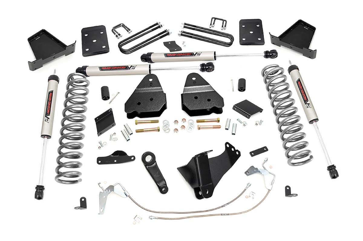 Rough Country 6 Inch Lift Kit Gas OVLD V2 Ford F-250 Super Duty 4WD (2015-2016)