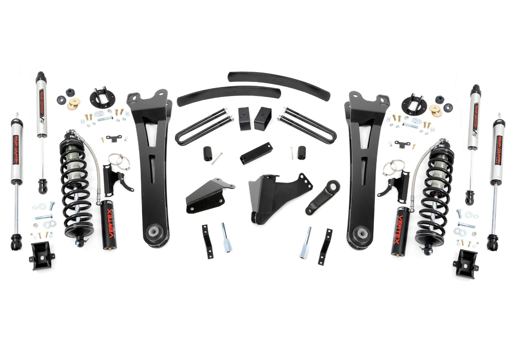 Rough Country 6 Inch Lift Kit Gas Radius Arm C/O V2 Ford F-250/F-350 Super Duty (05-07)