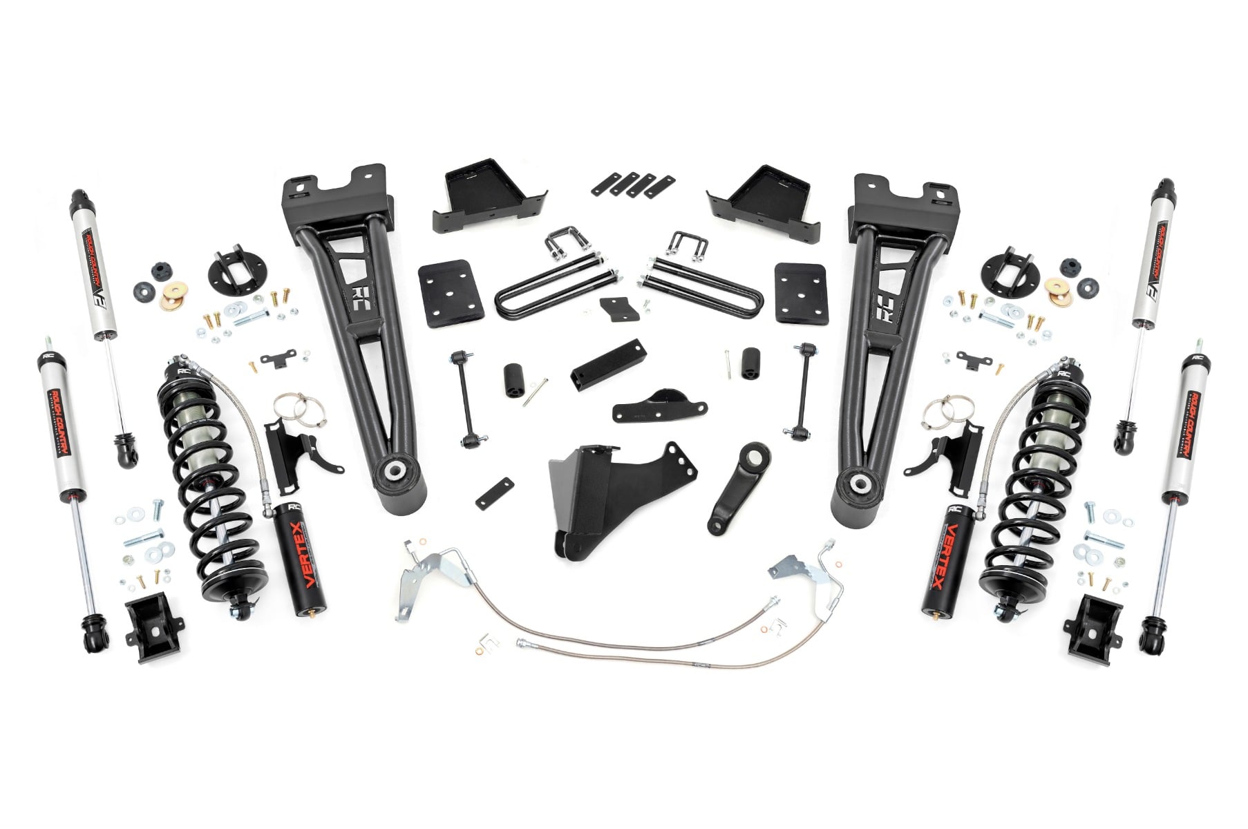 Rough Country 6 Inch Lift Kit Gas Radius Arm C/O V2 Ford F-250/F-350 Super Duty (08-10)