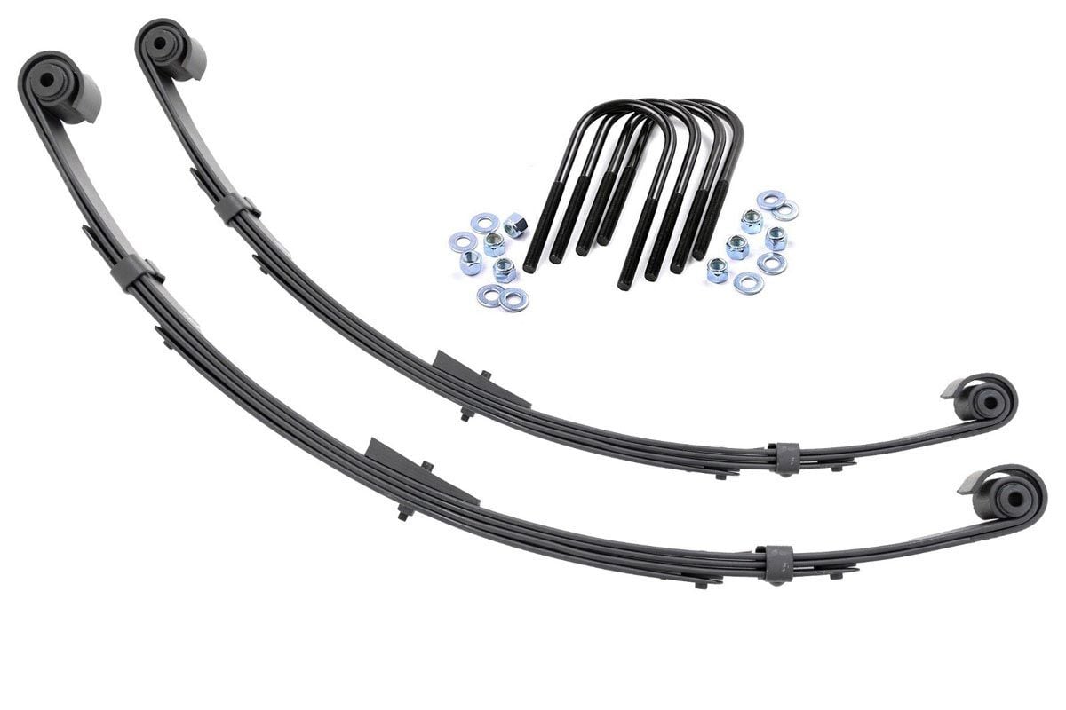 Rough Country Rear Leaf Springs Military Wrap 4″ Lift Pair Jeep Wrangler YJ (87-95)