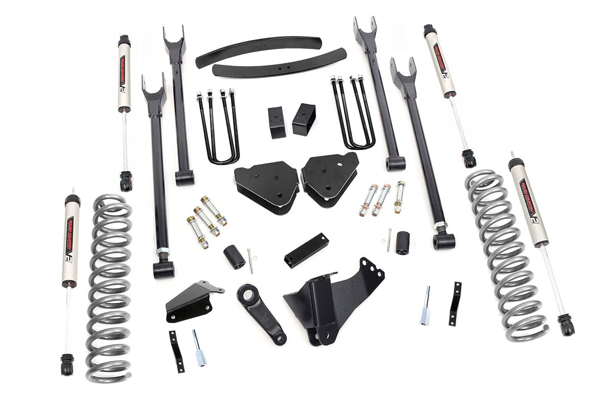 Rough Country 6 Inch Lift Kit Gas 4 Link OVLDS V2 Ford F-250/F-350 Super Duty (05-07)