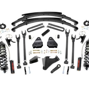 Rough Country 6 Inch Lift Kit Diesel 4 Link RR Spring C/O V2 Ford F-250/F-350 Super Duty (05-07)