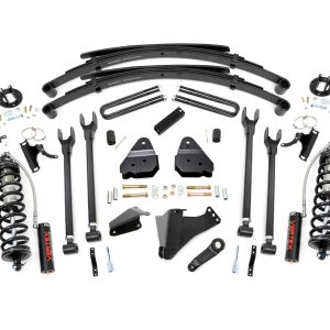 Rough Country 6 Inch Lift Kit Gas 4 Link RR Spring C/O Vertex Ford F-250/F-350 Super Duty (05-07)