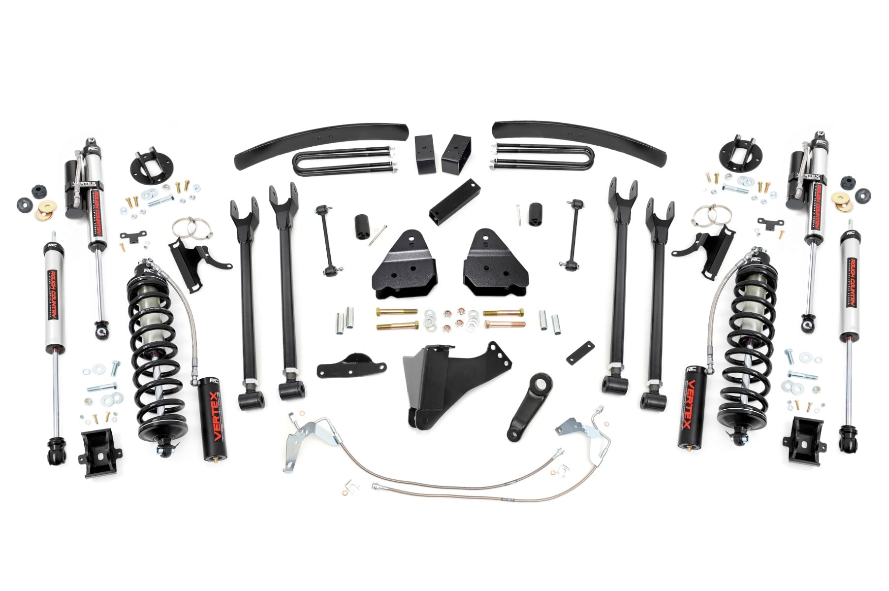 Rough Country 6 Inch Lift Kit Diesel 4 Link C/O Vertex Ford F-250/F-350 Super Duty (08-10)