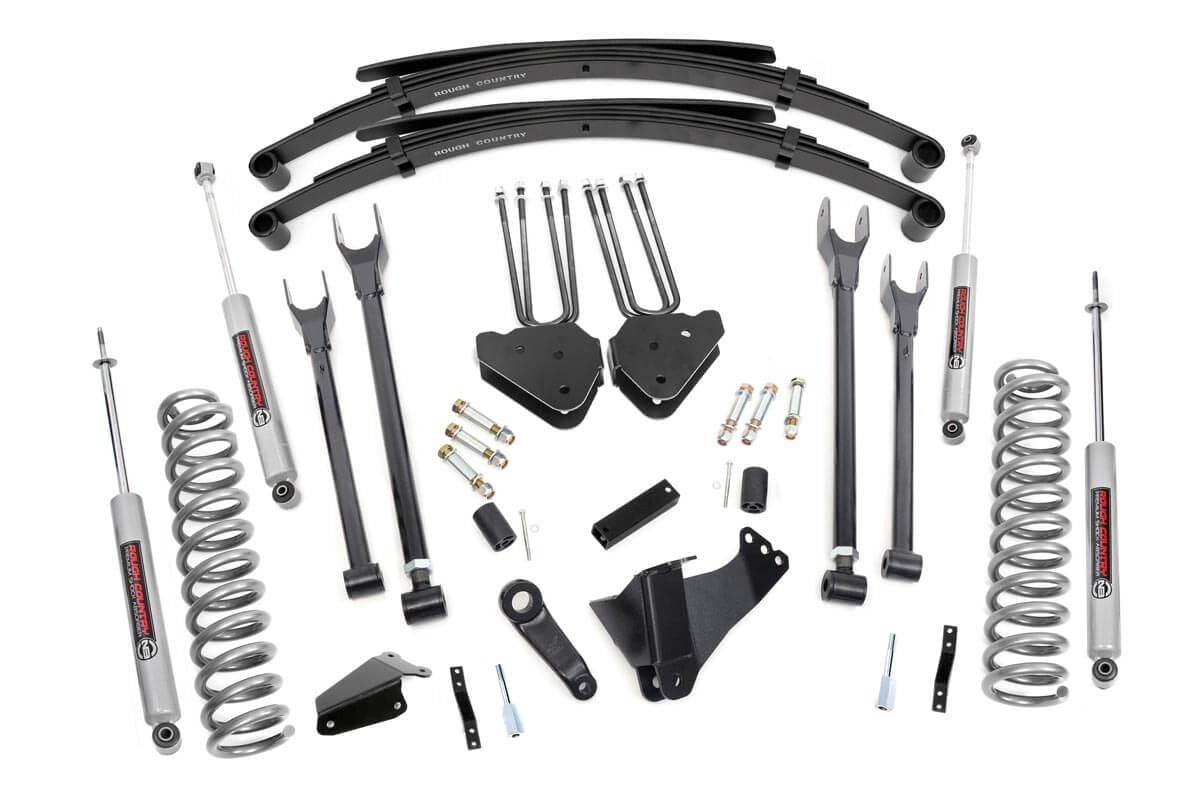 Rough Country 8 Inch Lift Kit 4 Link RR Springs Ford F-250/F-350 Super Duty (05-07)
