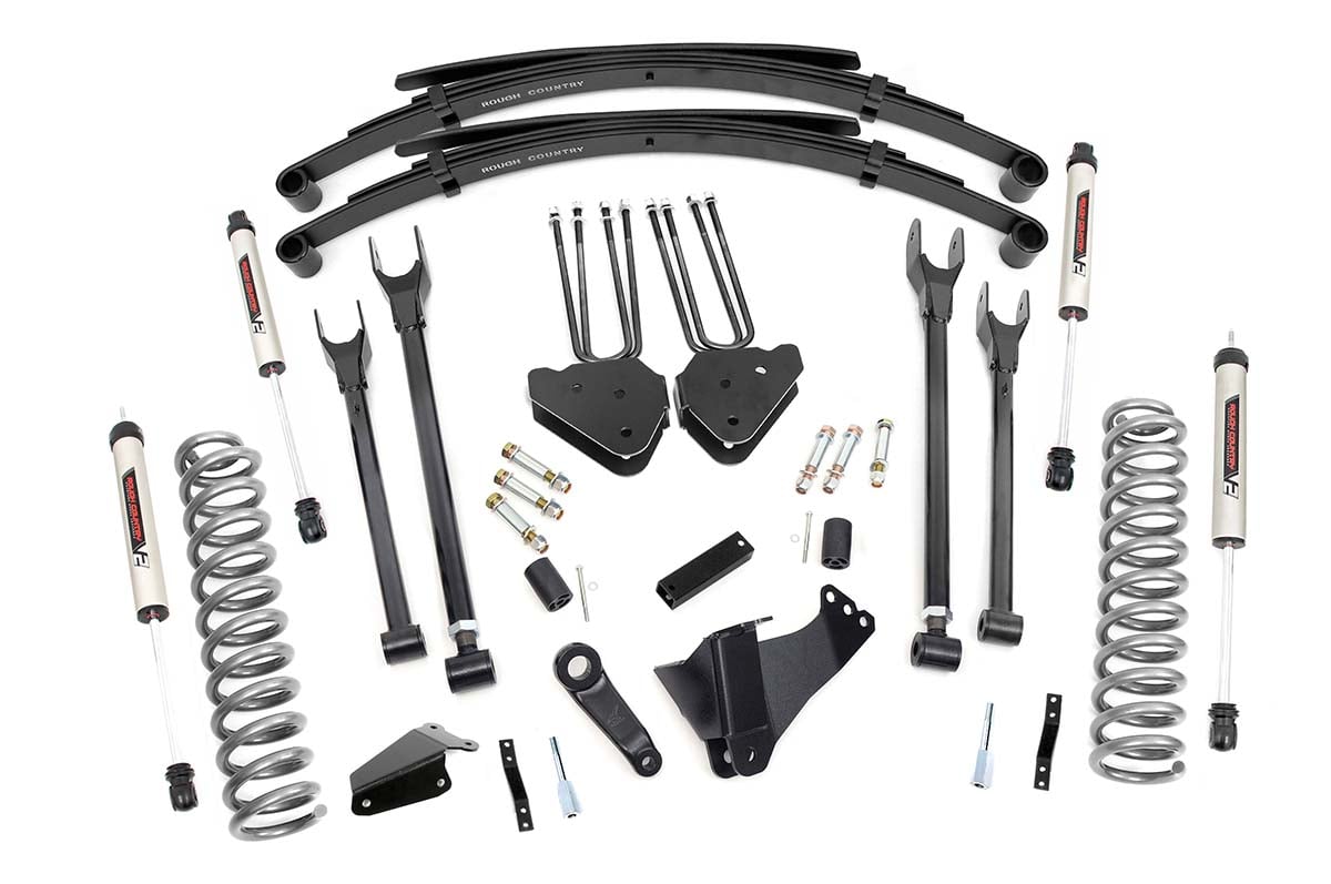 Rough Country 8 Inch Lift Kit 4 Link RR Springs V2 Ford F-250/F-350 Super Duty (05-07)