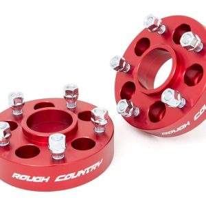 Rough Country 1.5 Inch Wheel Adapters 5x4.5 to 5x5 Red Jeep Cherokee XJ/Comanche MJ/Wrangler TJ