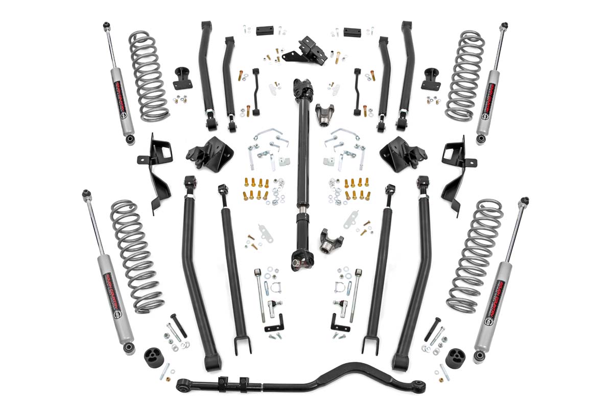 Rough Country 6 Inch Lift Kit Long Arm Jeep Wrangler Unlimited 4WD (2018-2023)