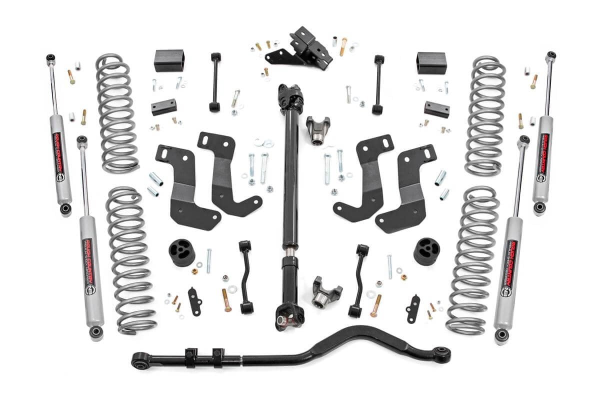 Rough Country 3.5 Inch Lift Kit C/A Drop FR D/S Jeep Wrangler JL 4WD (2024-2026)