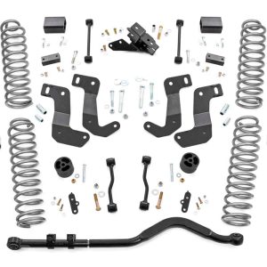 Rough Country 3.5 Inch Lift Kit C/A Drop Stage 1 V2 Jeep Wrangler Unlimited (18-23)