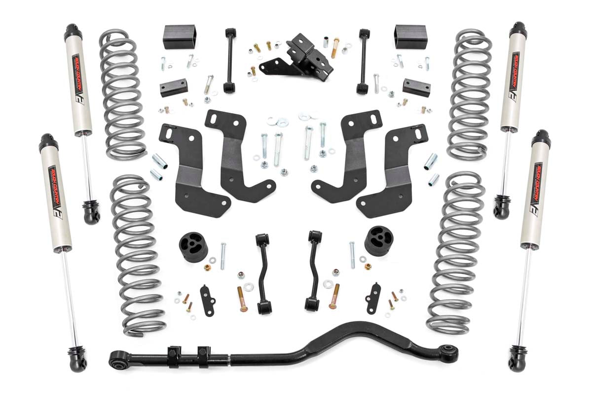 Rough Country 3.5 Inch Lift Kit C/A Drop Stage 1 V2 Jeep Wrangler Unlimited (18-23)