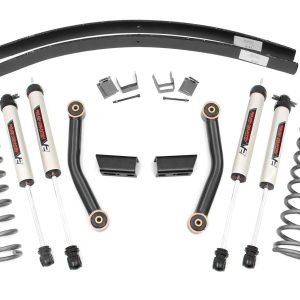 Rough Country 3 Inch Lift Kit SII RR AAL V2 Shocks Jeep Cherokee XJ 2WD/4WD (84-01)