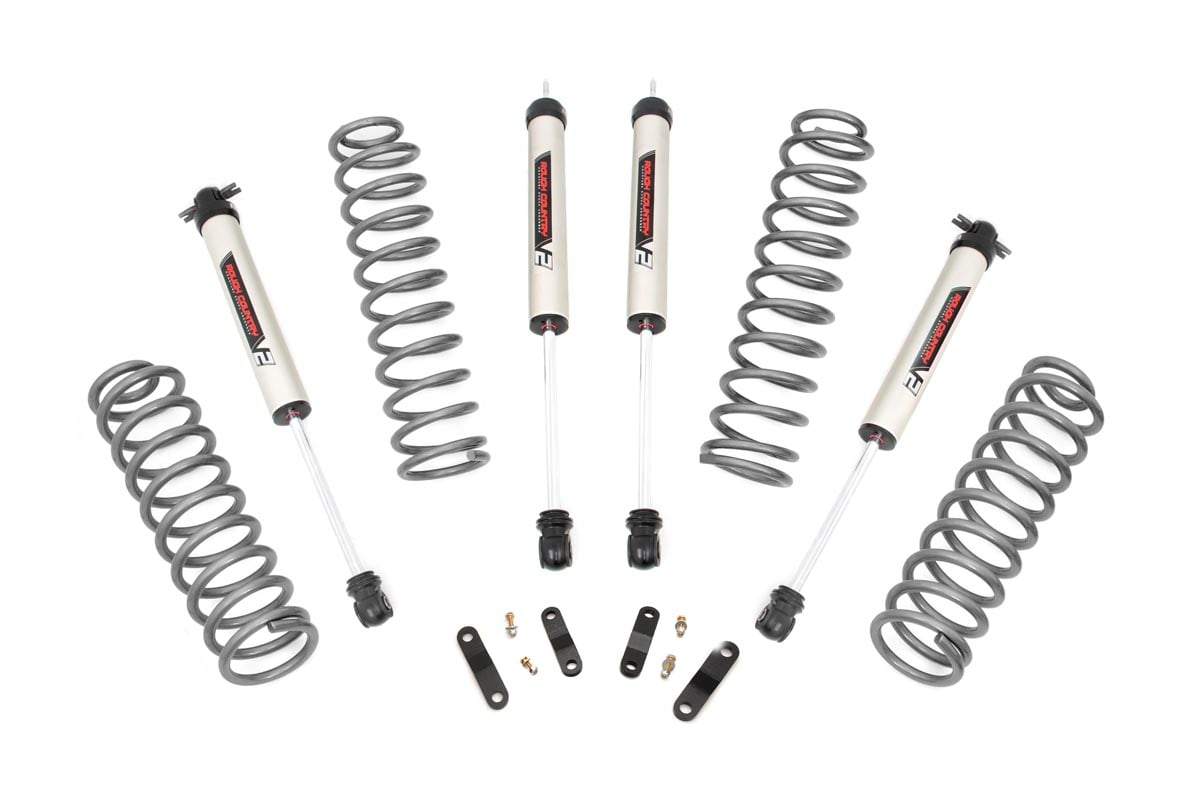 Rough Country 2.5 Inch Lift Kit Coils V2 Jeep Wrangler JK 4WD (2007-2018)