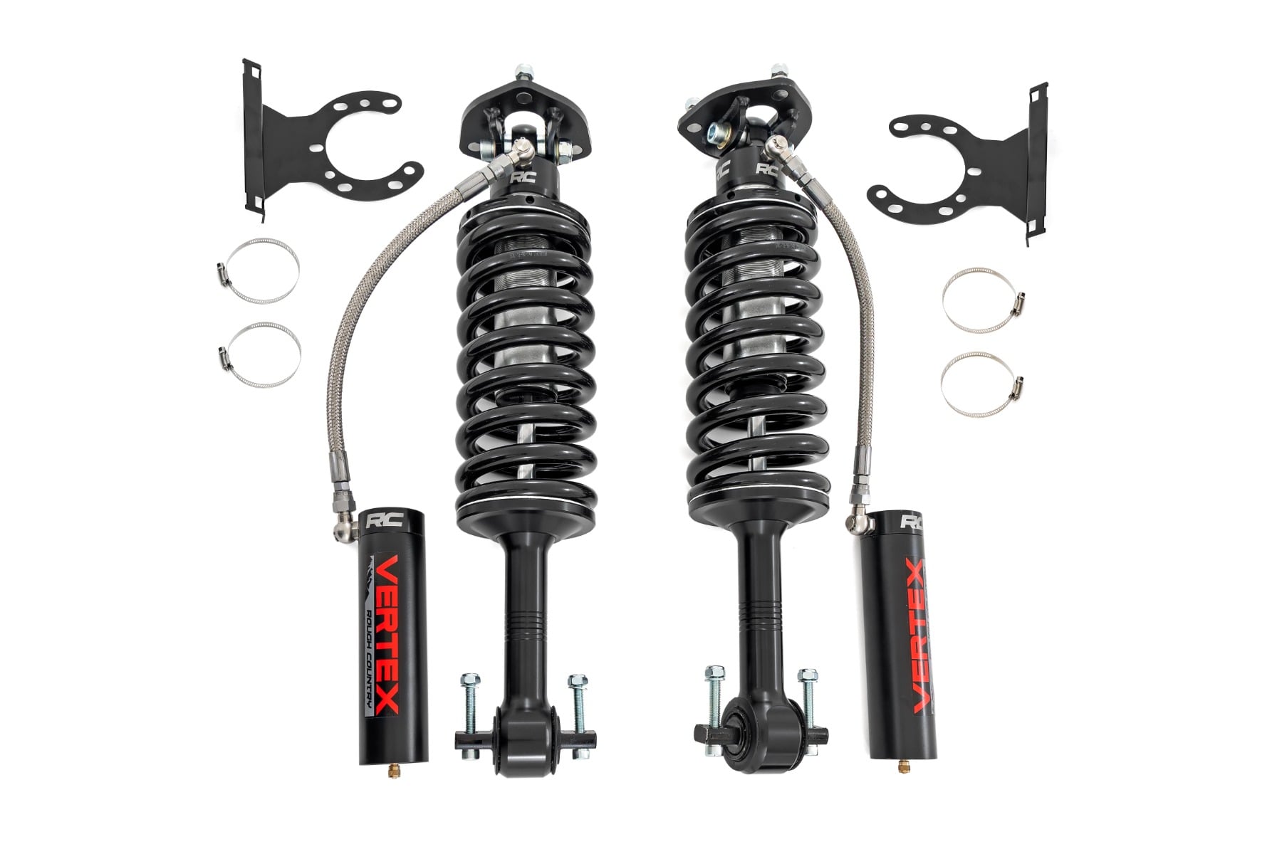 Rough Country Vertex 2.5 Reservoir Coilovers Front 6.5-7.5″ Ford F-150 2WD (14-26)