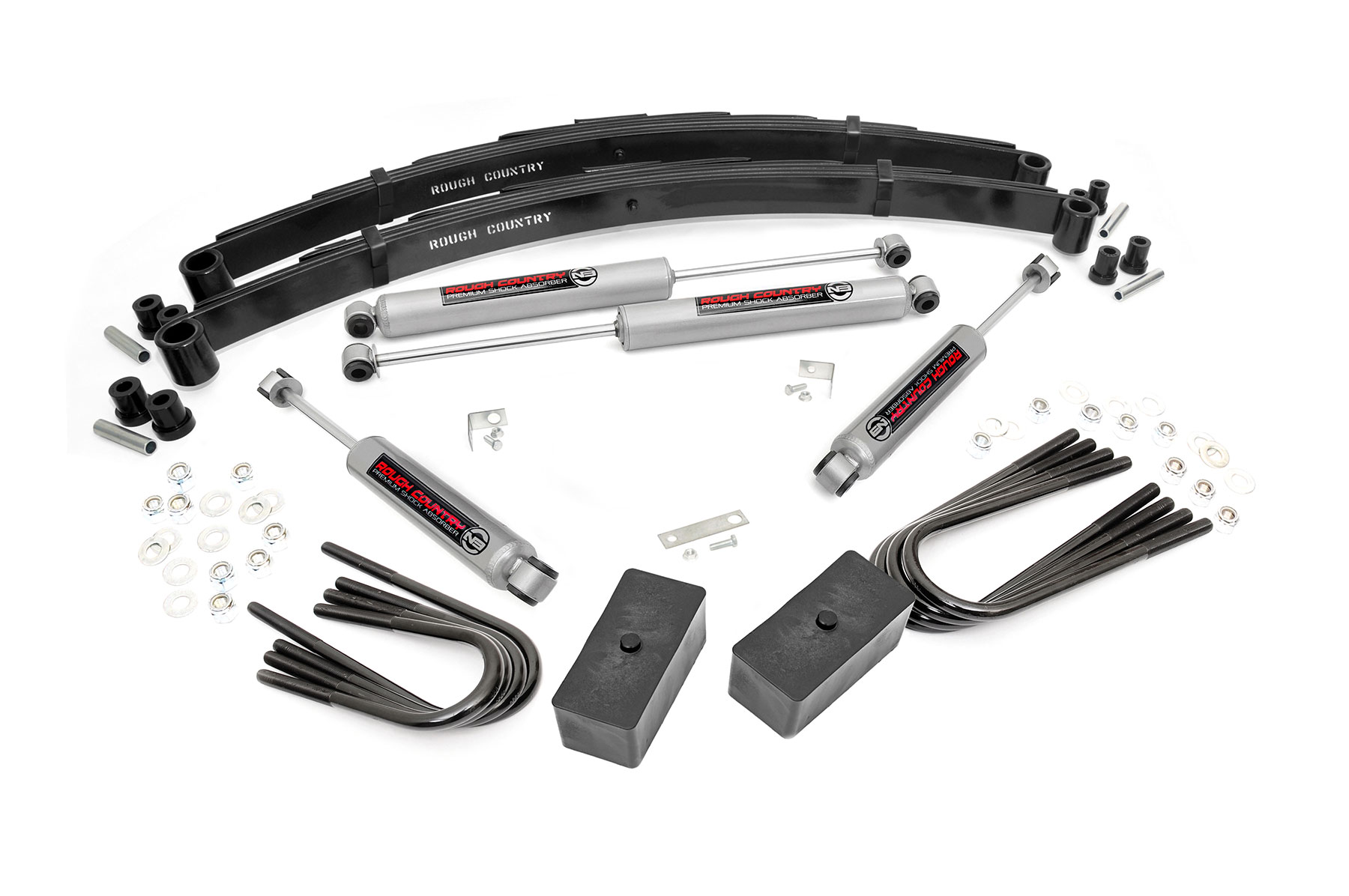 Rough Country 2 Inch Lift Kit Rear Blocks Chevy/GMC 3/4-Ton Suburban/C20/K20 Truck/C25/K25 Truck (77-87)