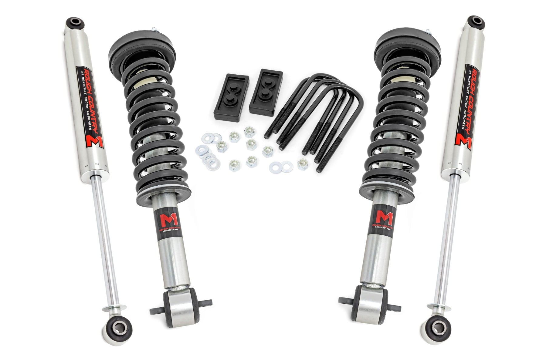 Rough Country 2 Inch Lift Kit M1 Struts/M1 Ford F-150 4WD (2014-2020)
